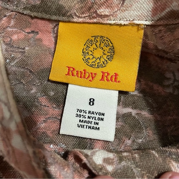 **4/$12** Ruby Rd. Sheer Lightweight Shirt Jacket Size 8 Sparkle - Picture 3 of 9